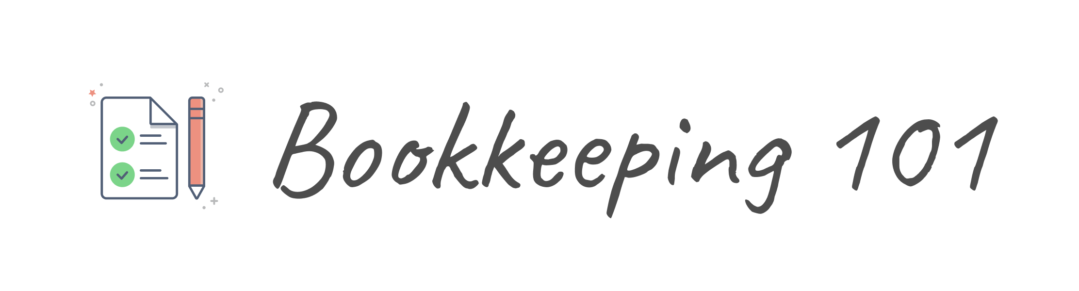 Small business owner learning bookkeeping basics at desk